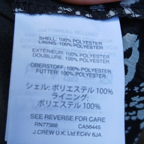 'Ditsey' Black & White Chiffon Floral Flowy &  Long Wrist Ruffles  Midi Sz M - Picture 8 of 12